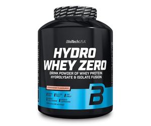 BioTechUSA Hydro Whey Zero - Sin Gluten, Sin Azúcar, Sin Grasa | 80% Contenido Proteico | Rápida Absorción | Complejo Proteico de Suero de Leche, 1.816 kg, Fresa