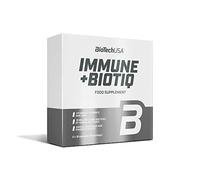 BioTechUSA Immune+Biotiq, Cápsulas de suplemento dietético que contiene flora viva con inulina, vitaminas C y D, zinc y extractos de plantas, 2x18 cápsulas