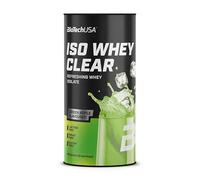 BioTechUSA Iso Whey Clear | Bebida en polvo de aislado de proteína de suero | 21 g de proteína por ración | Sin lactosa, azúcar ni gluten, 400 g, Manzana Verde
