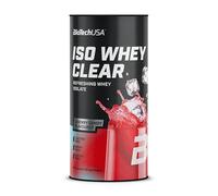 BioTechUSA Iso Whey Clear | Bebida en polvo de aislado de proteína de suero | 21 g de proteína por ración | Sin lactosa, azúcar ni gluten, 400 g, Cherry Candy