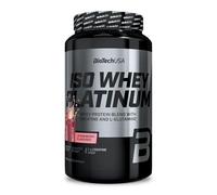 BioTechUSA Iso Whey Platinum | Proteína aislada y concentrada de suero en polvo | 3 g de creatina por ración | Con zinc y vitamina B3 | 908 g, Fresa