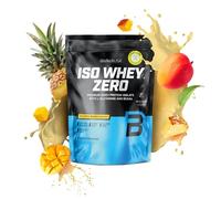 BioTechUSA Iso Whey Zero | Aislado de suero de leche | con BCAA y glutamina | Alto contenido en proteínas | Alimentado con pasto | Bajo en lactosa, sin azúcares, sin gluten | 454 g, Piña-mango
