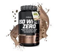 BioTechUSA Iso Whey Zero | Aislado de suero de leche | con BCAA y glutamina | Alto contenido en proteínas | Alimentado con pasto | Bajo en lactosa, sin azúcares, sin gluten | 908 g, Caffé Latte