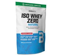 BioTechUSA Iso Whey Zero Natural Proteína en polvo | 80% Proteína | Sabor natural | Sin gluten | Sin lactosa | Sin aditivos | Sin colorantes | 1000 g | Fresa