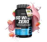 BioTechUSA Iso Whey Zero | Premium Whey Protein Isolate | Grass-Fed | Enzyme-Free | Sugar- and Gluten-free, 908 g, Fresa
