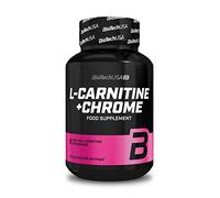 BioTechUSA L-Carnitina + Cromo | Fórmula Control de Peso | Sin Estimulantes | 1470mg L-Carnitina L-tartrato por porción, 60 Cápsulas