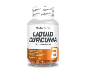 BioTechUSA Liquid Curcuma - Extracto líquido de curcumina de alta biodisponibilidad con vitamina D, 30 cápsulas