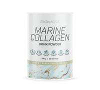 BioTechUSA Marine Collagen | Colágeno hidrolizado de pescado con vitamina C | Sin azúcar | Sin gluten | Para la piel, el cabello, las uñas y las articulaciones, 240 g, Limón-té verde