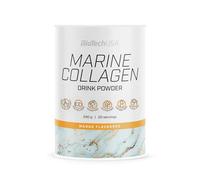 BioTechUSA Marine Collagen | Colágeno hidrolizado de pescado con vitamina C | Sin azúcar | Sin gluten | Para la piel, el cabello, las uñas y las articulaciones, 240 g, Mango