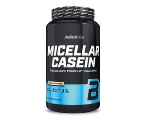 BioTechUSA Micellar Casein | Con caseína micelar | Con L-glutamina añadida | Caseína de absorción lenta | Bajo contenido en azúcar | Sin gluten, sin aceite de palma | 908 g, Vainilla