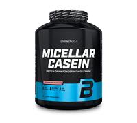 BioTechUSA Micellar Casein Protein Powder - Tiempo de absorción prolongado, sin gluten y sin grasa - L-Glutamina añadida, 2.27 kg, Fresa