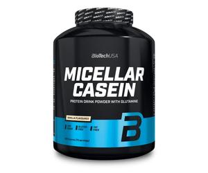 BioTechUSA Micellar Casein Protein Powder - Tiempo de absorción prolongado, sin gluten y sin grasa - L-Glutamina añadida, 2.27 kg, Vainilla