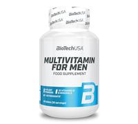 BioTechUSA Multivitamin for Men | Apoyo Integral para Hombres Activos | 38 principios activos | Con 7 extractos vegetales, aminoácidos y L-carnitina | Apoyo Energético | 60 comprimidos