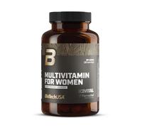 BioTechUSA Multivitamin For Women from organic source | 13 tipos de vitaminas activas | 5 tipos de oligoelementos orgánicos | 5 extractos de plantas, 60 comprimidos