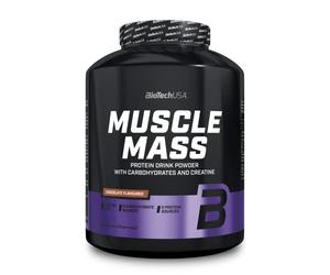 BioTechUSA Muscle Mass | Proteína y carbohidratos en polvo | con creatina y péptidos de glutamina | Gainer | Sin lactosa | Creatina micronizada | 4 kg | Chocolate