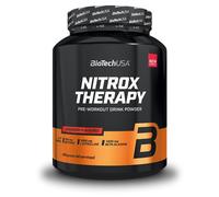BioTechUSA Nitrox Therapy | Con vitamina B6, magnesio y cafeína | 16 ingredientes activos | Sin gluten, sin lactosa, 680 g, Arándano