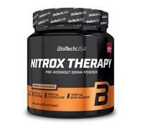 BioTechUSA NitroX Therapy | Fórmula preentrenamiento con citrulina | Con 16 ingredientes activos | Con Beta-alanina y BCAA | Alto contenido en cafeína | Sin azúcar | 340 g, Melocóton