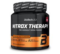BioTechUSA NitroX Therapy | Fórmula preentrenamiento con citrulina | Con 16 ingredientes activos | Con Beta-alanina y BCAA | Alto contenido en cafeína | Sin azúcar | 340 g, Frutas tropicales