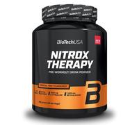 BioTechUSA NitroX Therapy | Fórmula preentrenamiento con citrulina | Con 16 ingredientes activos | Con Beta-alanina y BCAA | Alto contenido en cafeína | Sin azúcar | 680 g, Frutas tropicales