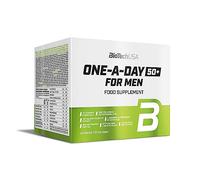 BioTechUSA One A Day 50+ for Men | Complejo multivitamínico para hombres | Complemento alimenticio multicomponente en sobres con vitaminas y minerales | Aceite de semillas de calabaza | 30 bolsitas