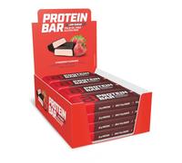 BioTechUSA Protein Bar - barrita de proteínas con alto contenido proteico, sin azúcar añadido, con proteína del suero y colágeno, 16 * 70 g, Fresa
