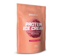 BioTechUSA Protein Ice Cream, Helado proteíco en polvo con concentrado de proteína de suero de leche, con azúcar, 500 g, Fresa
