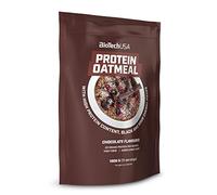 BioTechUSA Protein Oatmeal | Copos de avena ricos en proteínas | Copos de avena y proteína de suero | Con trocitos de fruta | Con aminoácidos añadidos | Rico en fibra | 1 kg, Chocolate