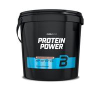 BioTechUSA Protein Power - Alto Contenido en Proteínas, Sin Azúcar, Sin Lactosa, Sin Gluten | Con Creatina Añadida, 4 kg, Fresa-Plátano