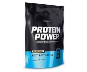 BioTechUSA Protein Power - Alto Contenido en Proteínas, Sin Azúcar, Sin Lactosa, Sin Gluten | Con Creatina Añadida, 1 kg, Vainilla
