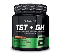BioTechUSA TST + GH | Bebida potenciadora de testosterona y hormonas en polvo | 2.850 mg DAA | Aminoácidos, vitaminas, minerales | Sin azúcar, lactosa ni gluten | 300g | Naranja