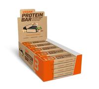 BioTechUSA Vegan Protein Bar, barra de proteína vegana sin lactosa ni gluten, a base de proteínas de origen vegetal, con una sabrosa cobertura de chocolate, 20 * 50 g, Mantequilla de cacahuates