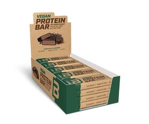 BioTechUSA Vegan Protein Bar, barra de proteína vegana sin lactosa ni gluten, a base de proteínas de origen vegetal, con una sabrosa cobertura de chocolate, 20 * 50 g, Chocolate