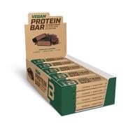 BioTechUSA Vegan Protein Bar | Con proteína de arroz y guisantes | Barrita proteica vegetal | Fuente de fibra | Bajo contenido de azúcar | Sin gluten | 20*50 g, Chocolate