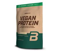 BioTechUSA Vegan Protein | Proteína vegetal de guisantes y arroz | Con aminoácidos y vitamina B12 | Con 5 superalimentos diferentes | Vegano | Sin lactosa | 500 g, Pastel de vainilla
