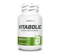 BioTechUSA Vitabolic | Multivitamínico deportivo con vitaminas y minerales | Complejo de antioxidantes | 11 vitaminas y 7 minerales | Colina, inositol | Extractos vegetales | Vegano | 30 tabletas