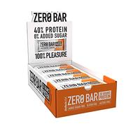 BioTechUSA Zero Bar Protein Snack - Bajo en Azúcar y Sin Lactosa | Textura Crujiente | Deliciosos Sabores | Ideal para Dietas y Entrenamientos, 20*50 g, Chocolate-Caramelo
