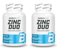 BioTechUSA Zinc Duo | 25 mg de Zinc | de Bisglicinato de Zinc | Suministro para 60 días, 60 Tabletas (Paquete de 2)