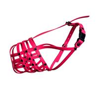 Biothane Bozal para perro, entrenamiento y comportamiento, diseño fuerte e impermeable, rottweiler, mastín, hecho a mano, duradero (M, rosa)