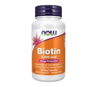 Now Foods Biotina 5000 mcg - 60 Cápsulas Vegetales