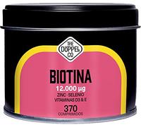 Biotina 12.000 mcg - 370 Días de Máxima Dosis para Crecimiento de Cabello - Biotin, Zinc, Selenio, Vitamina D3 y Vitamina E - Biotina para el Cabello, Piel y Uñas - Fabricada en España