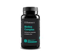Biotina 10.000mcg Alta Dosis - con Selenio y Zinc - 365 pastillas veganas (Suministro para 1 año) - Vitaminas para el cabello, Apoya el crecimiento del pelo, fortalece la piel y las uñas, Sin aditivos