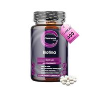 Biotina 12.000mcg | 400 Tabletas | Cabello, Piel | Vegano