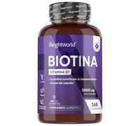 Biotina 12000 mcg - 365 Comprimidos del Suplemento de Vitamina B7 para Mujer y Hombre La Biotina Contribuye al Mantenimiento Normal del Cabello (EFSA) - Para 1 Año, Vegano