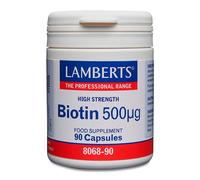 Biotina 500 µg 90 cápsulas Lamberts - suplemento alimenticio, apoyo nutricional