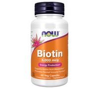 Biotina 5000 MCG 60 Cápsulas Veganas De Now Foods
