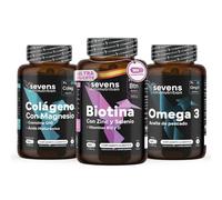 Biotina para Cabello + Colágeno con Magnesio + Omega 3 capsulas