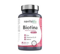 Biotina para el Cabello 12.000 mcg | Repara y Aumenta el Crecimiento de tu Pelo, Mejora la Calidad de tus Uñas y Piel | Con Selenio + Zinc + Vitaminas E y D, 4 Meses de Tratamiento | 120 Cápsulas