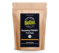 Biotiva Darjeeling First Flush orgánico 250 g - té negro orgánico superior - empacado en Alemania (DE-ÖKO-005) - vegano - té de hoja suelta