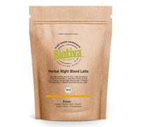 Biotiva Herbal Night Blend Latte Bio 180 g - Con Ashwagandha, Reishi, Melisa, Manzanilla, Canela y más - 100% natural y vegano - De cultivo ecológico - DE-ÖKO-005