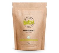 Biotiva Polvo de ashwagandha orgánico 250 g - polvo de raíz de ashwagandha - oroval, hierba mora mayor - ayurveda - ginseng indio - Withania somnifera - llenado en Alemania (DE-ÖKO-005) - vegano